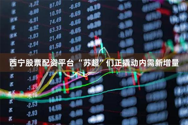 西宁股票配资平台 “苏超”们正撬动内需新增量